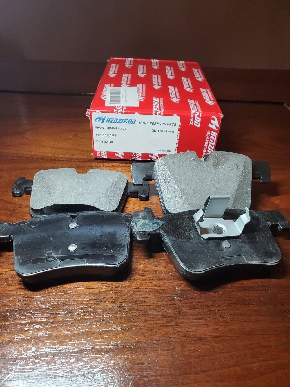Henzikon Front Brake Pads HZ1561 BMW X3 Premium 2011–2017 BMW X3 (F25 Chassis)